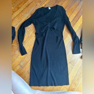 🖤✨Abercrombie cut out long sleeve knit mini dress - black ✨🖤